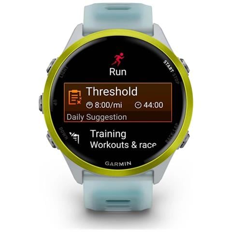 Forerunner 570 3,56 cm (1.4") AMOLED 47 mm Digitale 454 x 454 Pixel Touch screen Bianco, Giallo Wi-Fi GPS (satellitare) - Foto 2