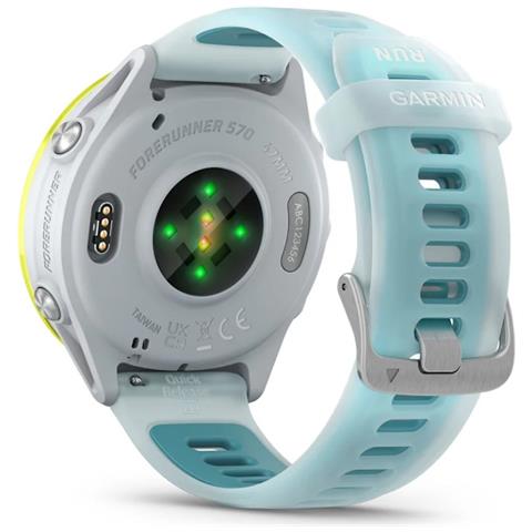 Forerunner 570 3,56 cm (1.4") AMOLED 47 mm Digitale 454 x 454 Pixel Touch screen Bianco, Giallo Wi-Fi GPS (satellitare) - Foto 8