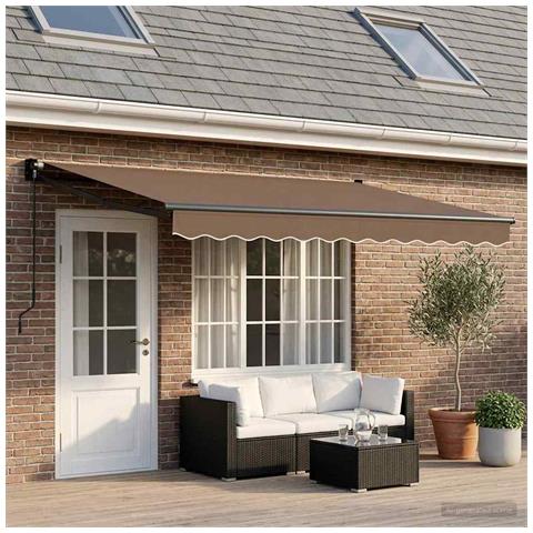 Tenda retrattile Tortora 4,5 × 3 m 100% Poliestere e Alluminio - Foto 2