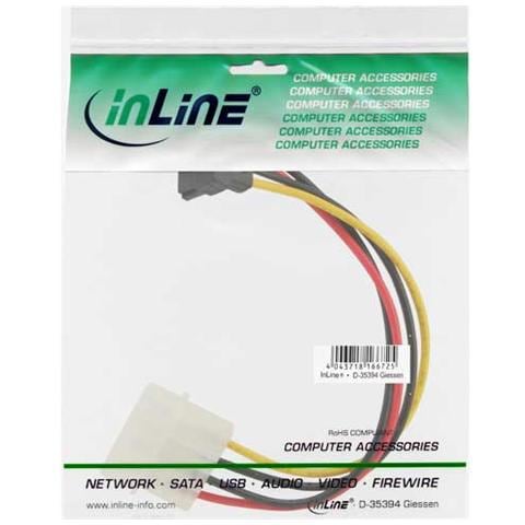 cavo sata alimentazione da 4pin maschio 5,25" (alim.) a 15pin power sata femmina (hdd) , 90 gradi vbasso - Foto 2