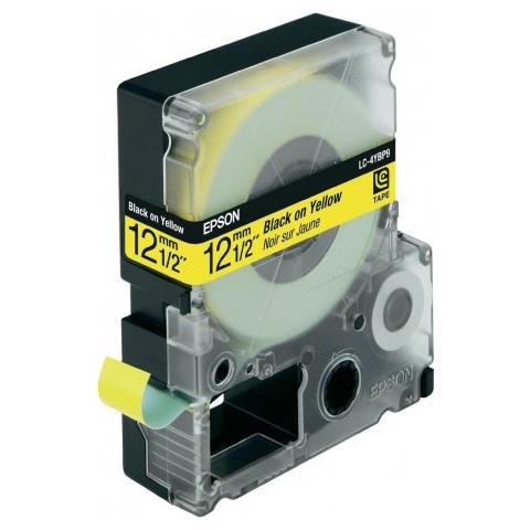 Nastro Lc-4ybp9 12mmx9mt Giallo Per Etichettatrice Epson Lw300 Lw400 Lw600 Lw700 Lw900 C53s625416 Nero Su Giallo Compatibile - Foto 2