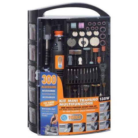 Kit Mini Trapano Velocita' Variabile Pg Tools 135 W + 300 Accessori + Valigetta - Foto 2