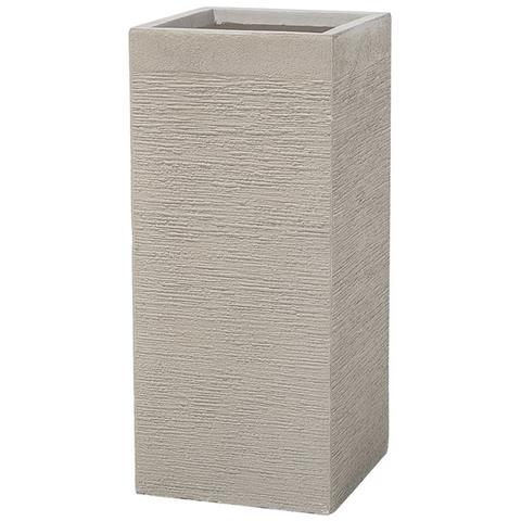 Vaso Da Fiori Rettangolare 26 X 26 X 60 Cm Beige Dion - Foto 1