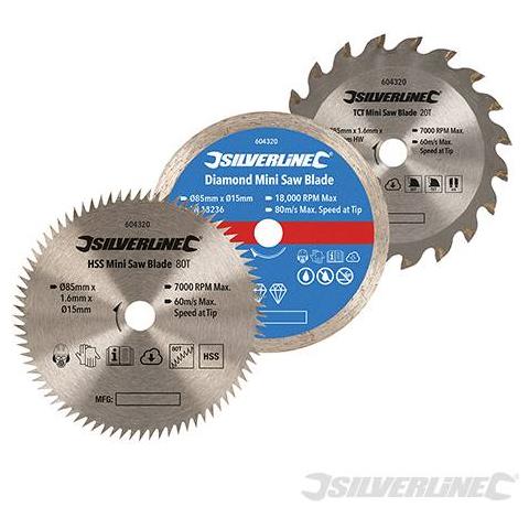 Set Di Lame Tct Hss Diamantata Per Mini Sega 3pezzi - Foto 1