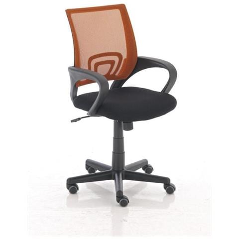 Sedia Ufficio Genius in Rete Traspirante I Sedia Pc Ergonomica Girevole Regolabile I Sedia Studio Imbottita con Braccioli e Ruote I Carico Max 120 kg Arancione - Foto 1