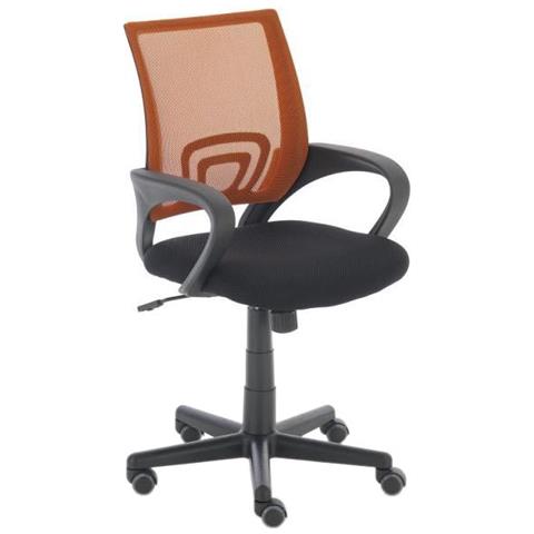 Sedia Ufficio Genius in Rete Traspirante I Sedia Pc Ergonomica Girevole Regolabile I Sedia Studio Imbottita con Braccioli e Ruote I Carico Max 120 kg Arancione - Foto 5