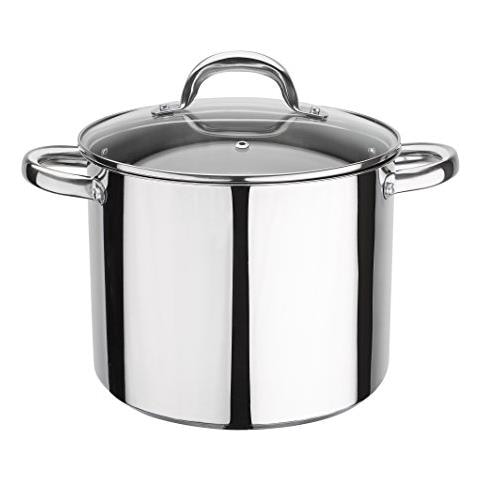 990.196 Pentola Con Coperchio In Vetro, 22 Centimetri, 6.8 Litri, Acciaio Inox Di Colore Argento, 36 X 23,5 X 19,5 Centimetri. - Foto 1