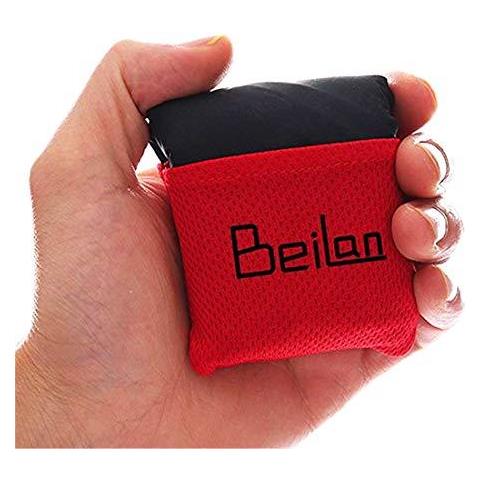 Pocket Mini Coperta Da Picnic Bene Durevole Leggero Impermeabile Prova Della Sabbia Beach Camping Viaggio Mat Con Il Sacchetto Portatile Per Attivit Allaperto (70 110 Centimetri Black Red)  - Foto 1