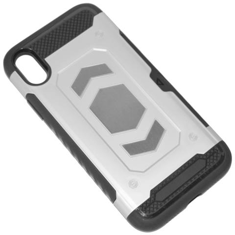 Maxy Custodia Defender Shell Alta Protezione Antiscivolo Magnetica Per Apple Iphone Xr Silver - Foto 1