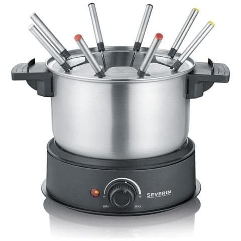 Fo2473 Fonduta Elettrica 8 Persone Con Pentola In Acciaio Inox Estraibile, Incluso: Paraspruzzi E 8 Forchette - Foto 1