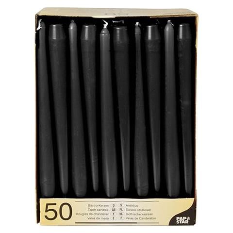 10392 candela di cera Rotondo Nero 50 pz - Foto 1