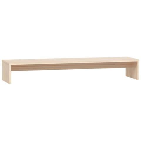 Supporto Per Monitor 100x27x15 Cm In Legno Massello Di Pino - Foto 2
