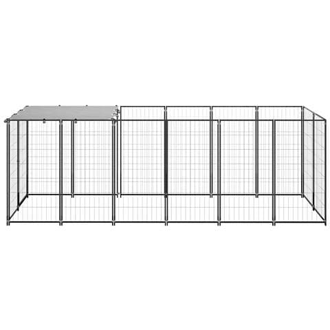 Canile Recinto Per Cani Nero 330x110x110 Cm In Acciaio - Foto 9