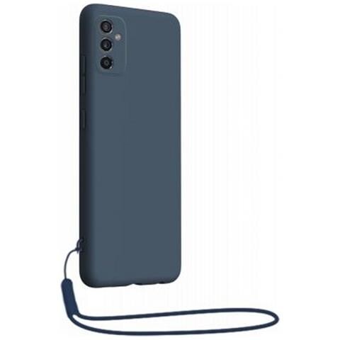 Cover Per Samsung M52 5g Silicone Con Cordino Da Polso Abbinato, Blu Marine - Foto 1