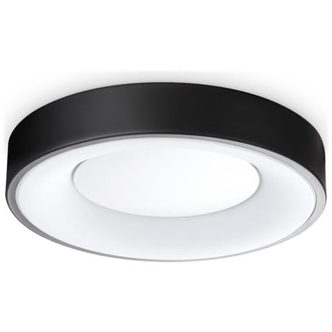 Plafoniera Contemporanea Planet Metallo Nero Led Integrato 17w 3000k Ip20 - Foto 1