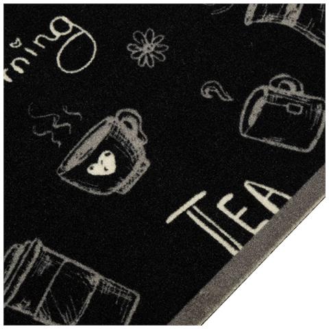 Tappeto Da Cucina Lavabile Nero Mattutino 60x300 Cm In Velluto - Foto 3