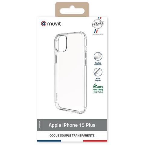 Cover Per Iphone 15 Plus Riciclata Flessibile Antigolpes, Trasparente - Foto 3