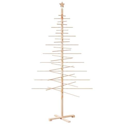 Albero di Natale Decorativo in Legno 210 cm Legno Massello Pino - Foto 2