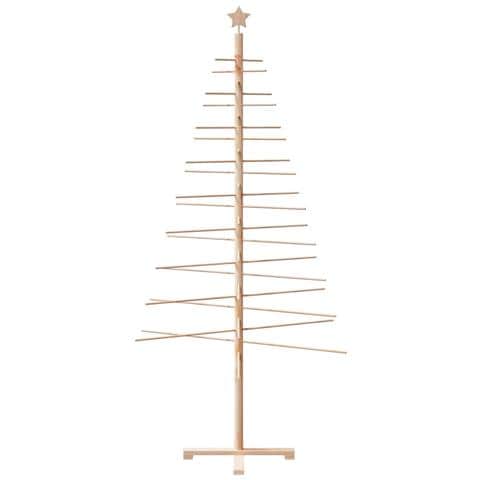 Albero di Natale Decorativo in Legno 210 cm Legno Massello Pino - Foto 3
