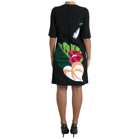 Abito Tubino Elasticizzato Con Stampa Giungla Nera Tigre - It38 - Xs - Foto 5