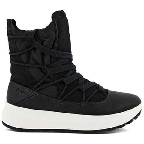 Solice Yakmoon Stivali Da Neve Da Donna In Pelle Nera Isolati In Gore-tex 35 - Foto 1