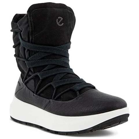 Solice Yakmoon Stivali Da Neve Da Donna In Pelle Nera Isolati In Gore-tex 35 - Foto 2