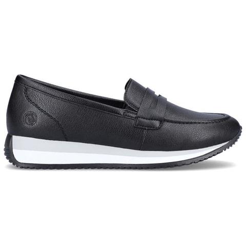 Black Casual Closed Loafers Mocassino Pelle Scarpe Donna Nero Eu 38, D0h04-00 - Foto 1