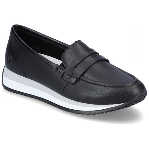 Black Casual Closed Loafers Mocassino Pelle Scarpe Donna Nero Eu 38, D0h04-00 - Foto 2