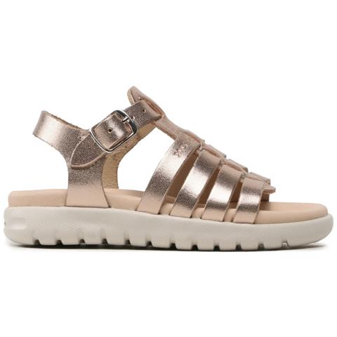 Sandal Soleima Sandali Pelle Di Mucca Scarpe Bambina Metallici Eu 30, J35gsb 000cf C7018 - Foto 2