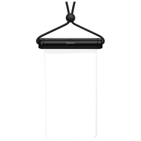 Custodia Impermeabile Per Smartphone Da 7,2 Pollici Con Custodia Cilindrica E Cordino, Nero Transparente - Foto 1