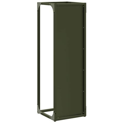 Rastrelliera per Legna da Ardere Verde Oliva 25x25x80 cm - Foto 10