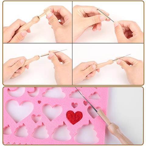 Kiteltrimento Ad Ago Con Aghi, Manici In Legno E Cuscinetti In Schiuma - Foto 2