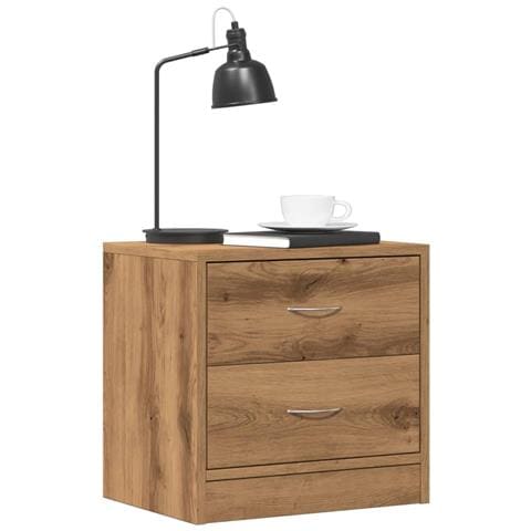 Comodini 2pz Rovere Artigianale 40x30x40 Cm In Truciolato - Foto 1