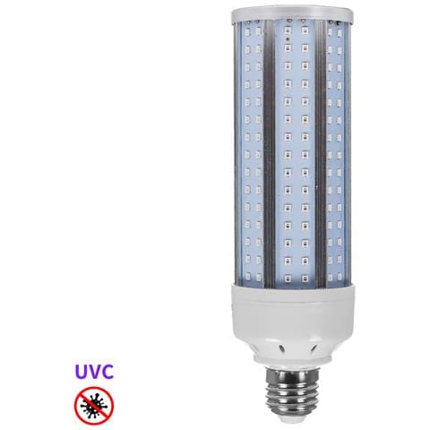 Lampada Led Uvc Germicida + Ozono Con Attacco E27 E Telecomando. 8x8x20 Cm. Colore Bianco - Foto 1