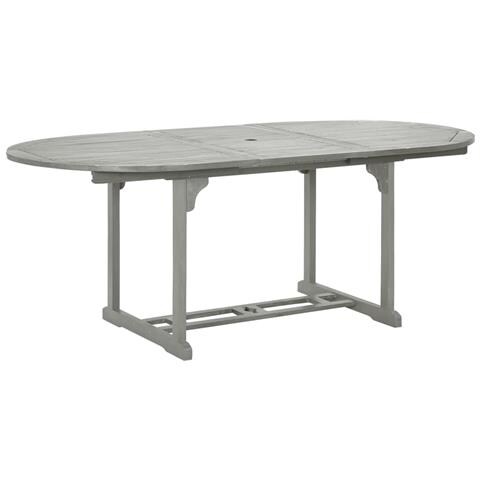 Tavolo Da Giardino Grigio 200x100x75 Cm In Legno Di Acacia - Foto 1