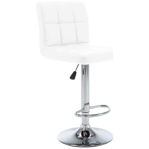 Lusso Casadino - Sgabelli Da Bar 2 Pz Bianchi In Similpelle - Foto 1