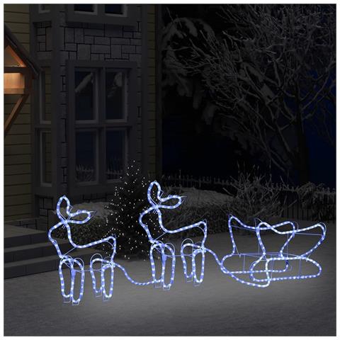 Lusso Casadino - Renne E Slitta Decorazione Natalizia Per Esterni 576 Led - Foto 2