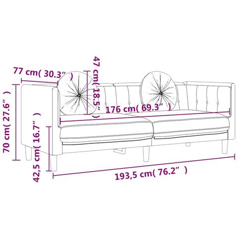 Divano a 3 Posti con Cuscini Crema in Velluto - Foto 9
