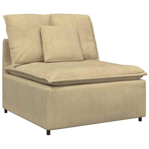 Modulo Centrale Divano Modulare con Cuscini Verde Grigio 100 cm - Foto 1