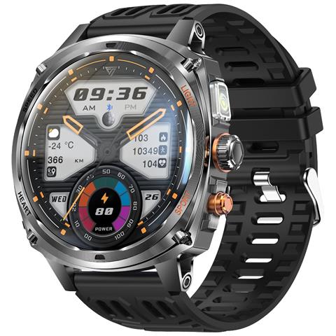 Orologio Smartwatch Multifunzione Compatibile Con Huawei, Samsung, Apple, Garmin Con Schermo Amoled 1.75 Pollici E Batteria 800mah Black - Foto 1