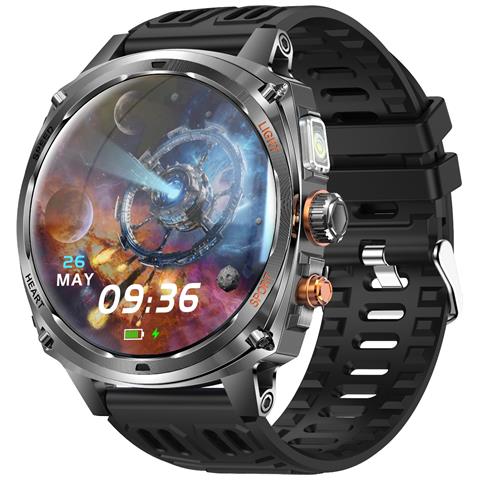 Orologio Smartwatch Multifunzione Compatibile Con Huawei, Samsung, Apple, Garmin Con Schermo Amoled 1.75 Pollici E Batteria 800mah Black - Foto 2