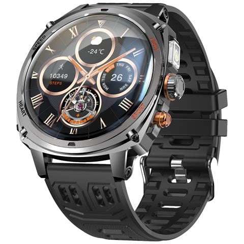 Orologio Smartwatch Multifunzione Compatibile Con Huawei, Samsung, Apple, Garmin Con Schermo Amoled 1.75 Pollici E Batteria 800mah Black - Foto 7