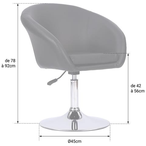 Sgabello Da Bar In Similpelle Grigio Gabin - Foto 5