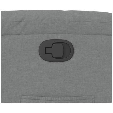 Poltrona reclinabile in tessuto grigio chiaro - Foto 9