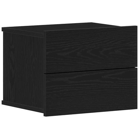 Armadio da Notte Rovere nero 40 x 30 x 30 cm Legno multistrato - Foto 1