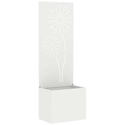 Vaso da Giardino con Pannello Decorativo Bianco 50 x 140 cm - Foto 1