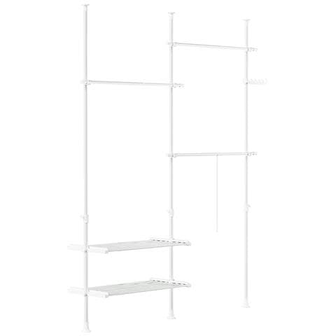 Cabina Armadio Con Ante A Specchio Scorrevole, Design Moderno, Bianco - Foto 1