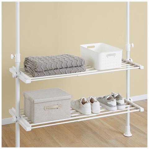 Cabina Armadio Con Ante A Specchio Scorrevole, Design Moderno, Bianco - Foto 2