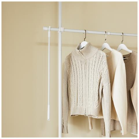 Cabina Armadio Con Ante A Specchio Scorrevole, Design Moderno, Bianco - Foto 7