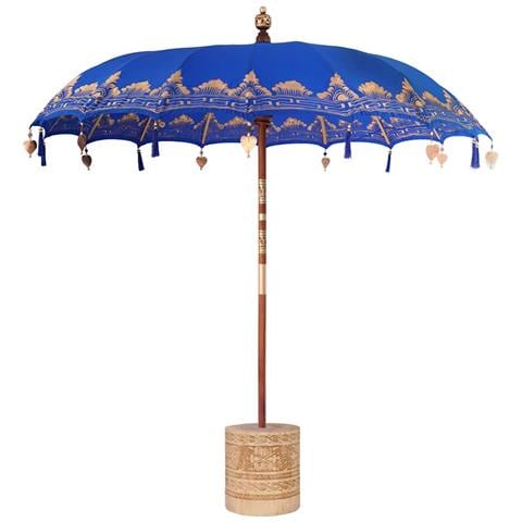 Parasol Balinese Blu 210-220 cm Cotone, legno massello - Foto 1